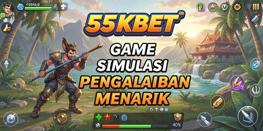 Tangkapan layar gameplay 55KBET yang menggambarkan dunia simulasi yang mendalam.
