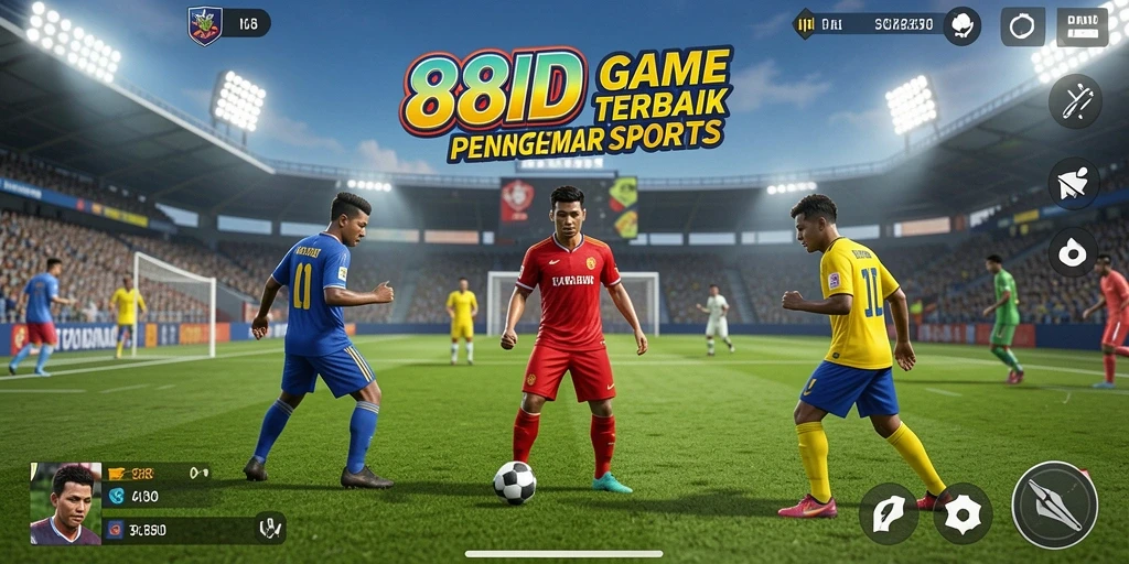 Screenshot dari gameplay 88ID yang menampilkan aksi seru dalam olahraga.