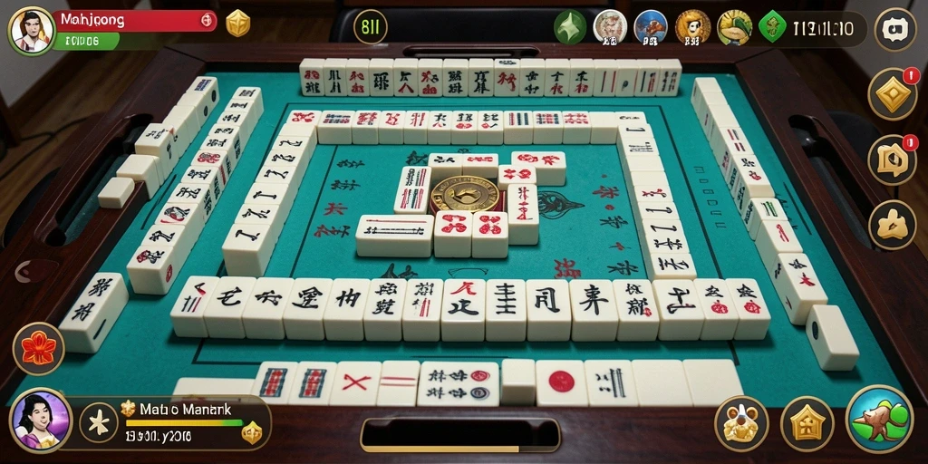 Tampilan gameplay Mahjong yang mendebarkan di 8II.