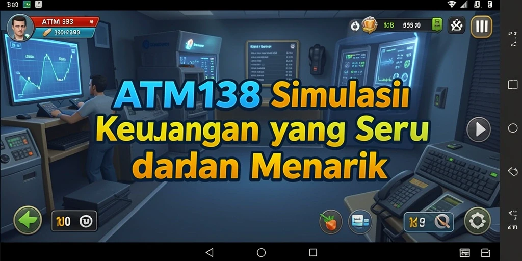 Tampilan gameplay <strong>ATM138</strong> yang menampilkan simulasi keuangan realistis.