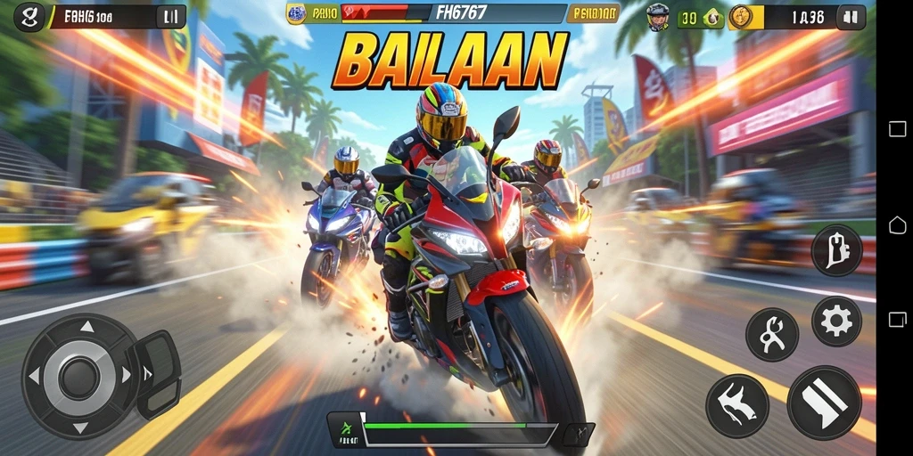 Tampilan gameplay seru di trek balapan FH6767.