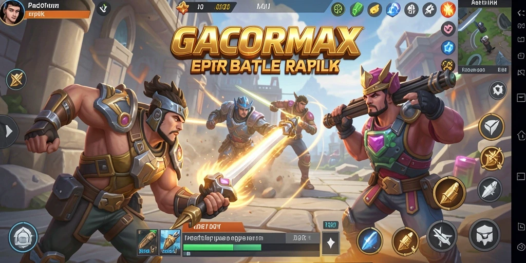 Screenshot GACORMAX menampilkan aksi seru dalam pertempuran Battle Royale.