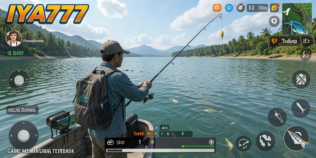 Screenshot gameplay IYA777 yang menampilkan aksi memancing yang mendebarkan.