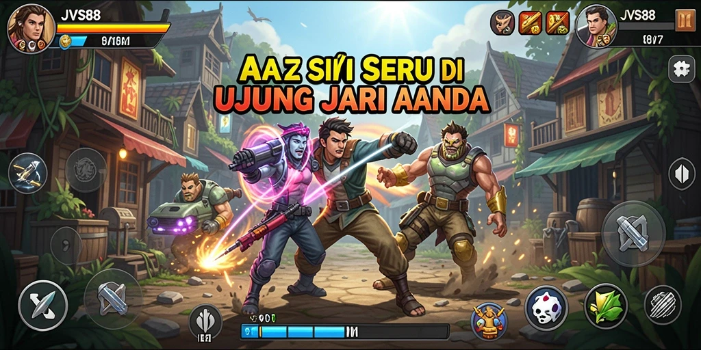 Tampilan gameplay JVS88 yang mendebarkan dengan aksi tanpa henti.