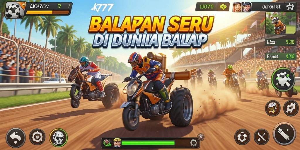 Gameplay balapan seru dan aksi mendebarkan di LK777.