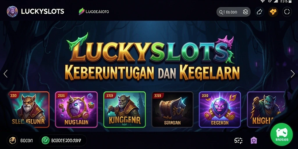 Tampilan menegangkan dalam gameplay LUCKYSLOTS dengan latar belakang horor.