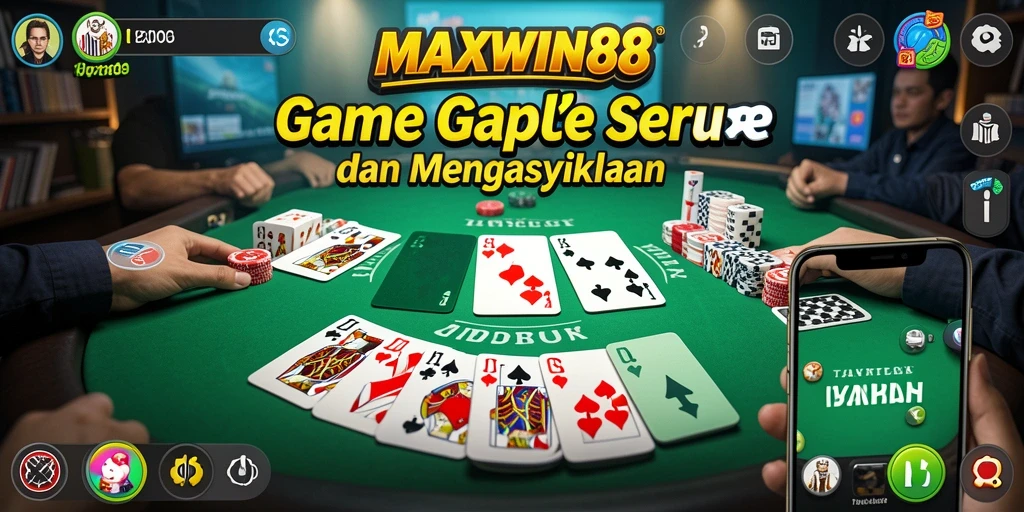 Tampilan gameplay seru dari MAXWIN88 dalam permainan Gaple.