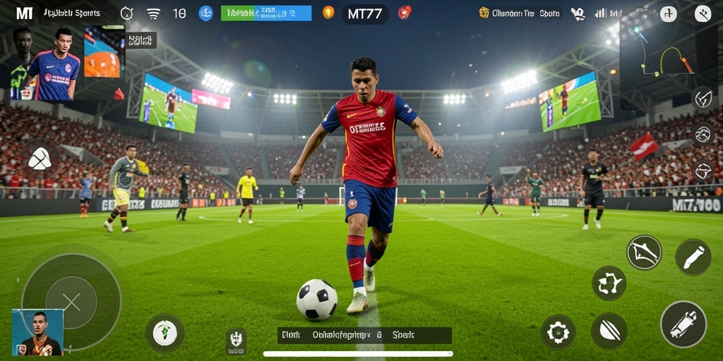 Tampilan gameplay seru dari aplikasi olahraga MT777.