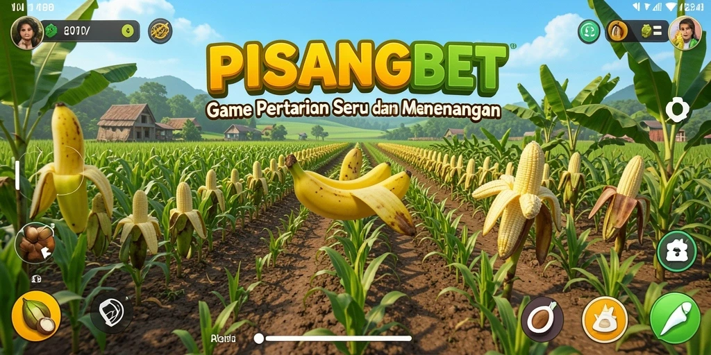 Tangkapan layar gameplay PISANGBET menampilkan aktivitas pertanian yang seru.