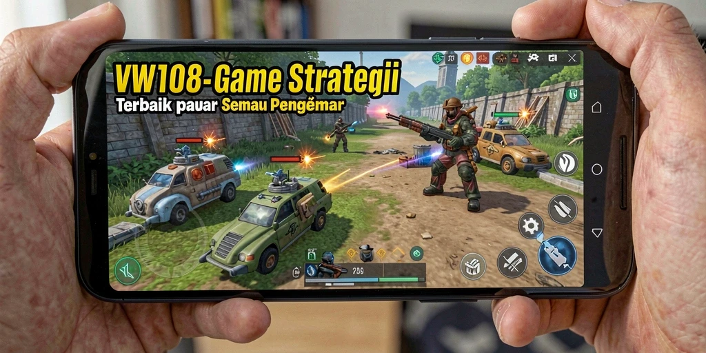 Tangkapan layar VW108 menunjukkan pertempuran strategi yang intens.